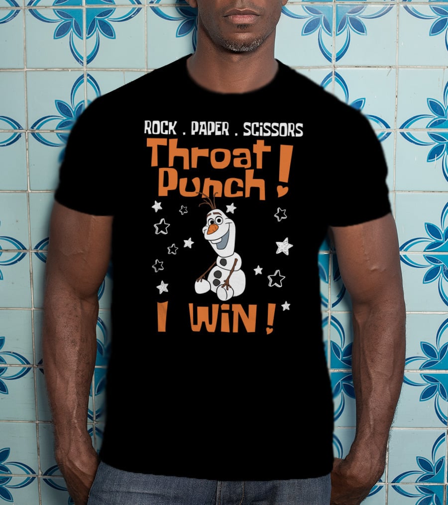 Rock Paper Scissors Throat Punch Olaf I Win T-Shirt