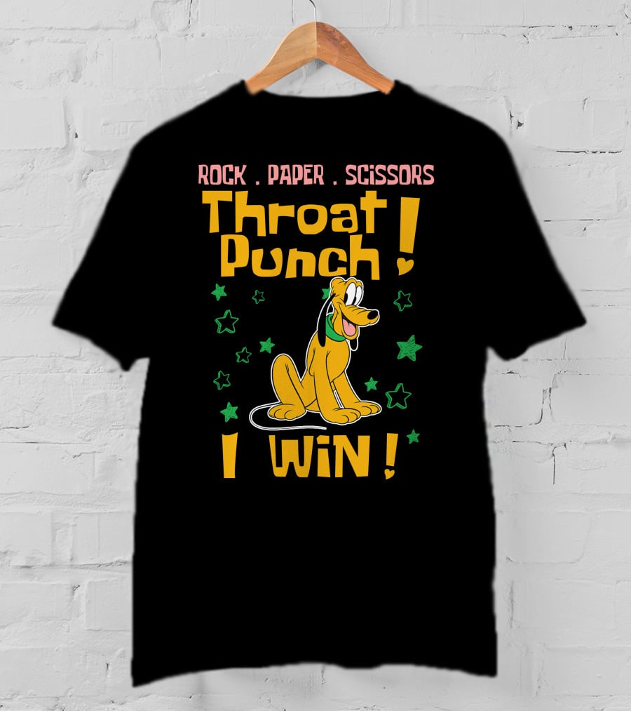 Rock Paper Scissors Throat Punch I Win Pluto Stars T-Shirt