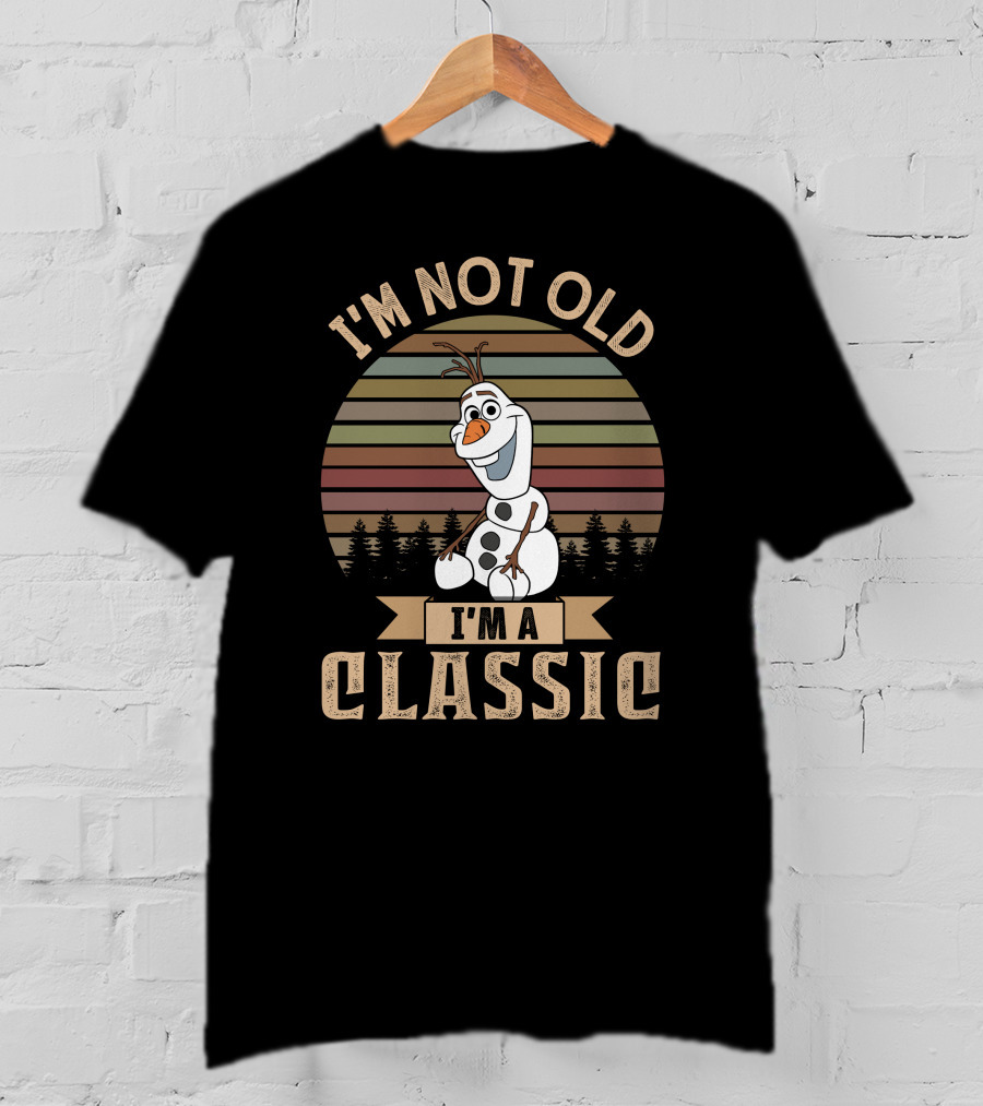 I'm Not Old I'm A Classic Olaf Vintage Retro Stripes T-Shirt