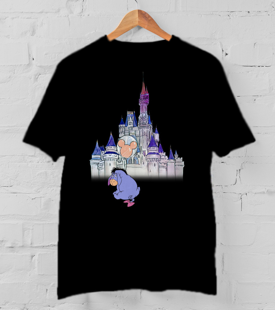 Eeyore Disney Castle Mickey Balloon T-Shirt