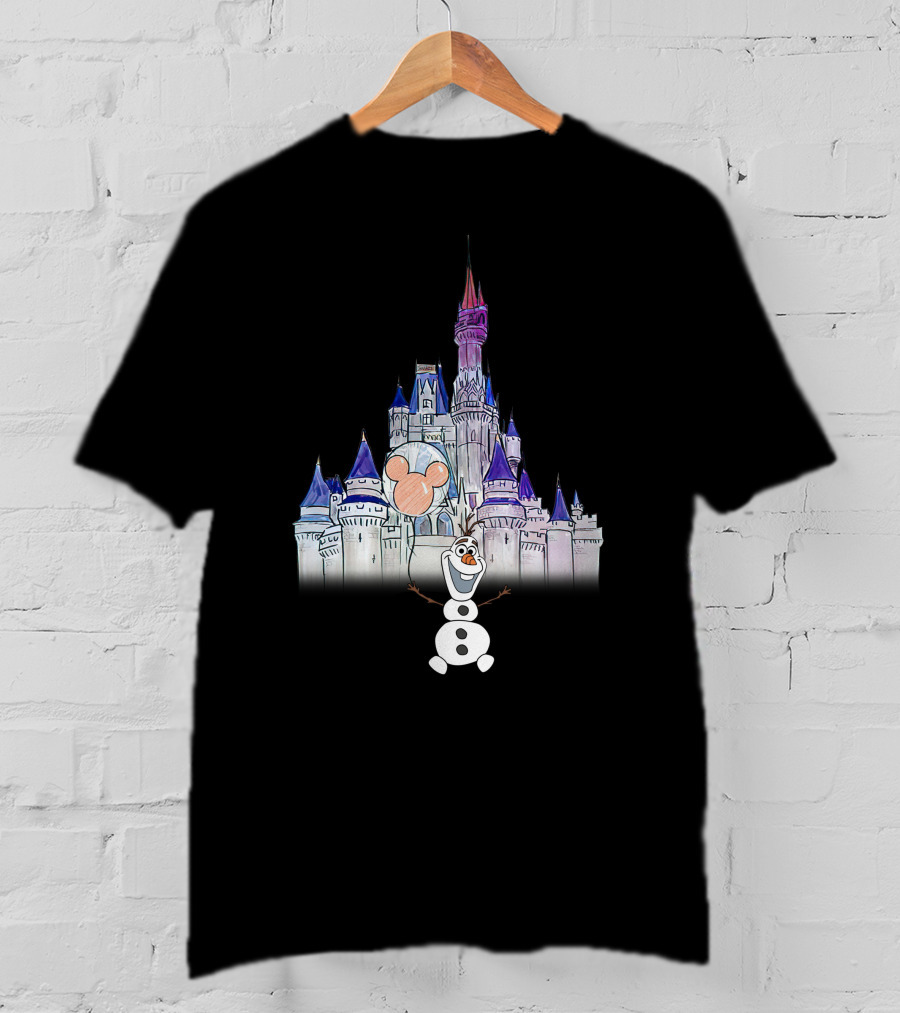 Frozen Olaf Disney Castle Mickey Balloon T-Shirt