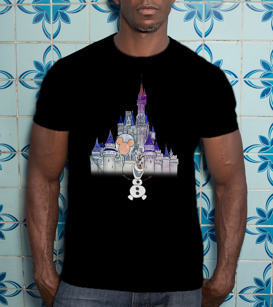 Frozen Olaf Disney Castle Mickey Balloon T-Shirt