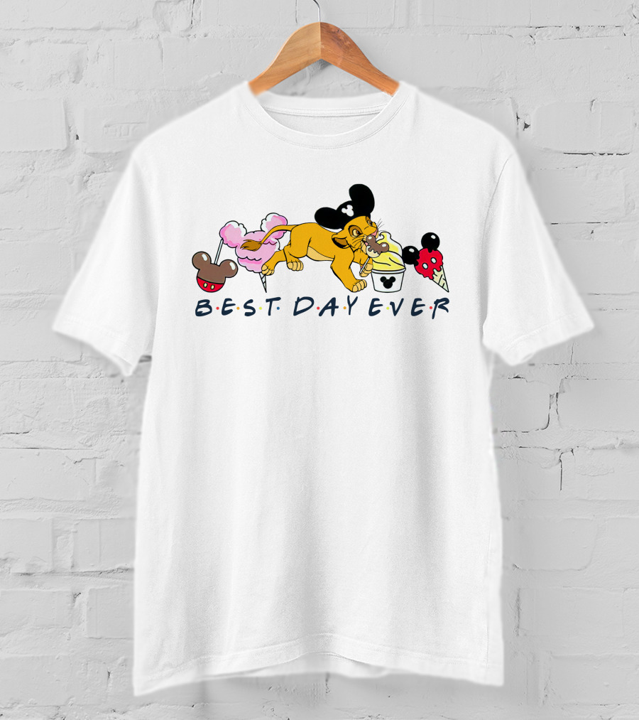 Best Day Ever Simba Mickey Ears Ice Cream Treats T-Shirt