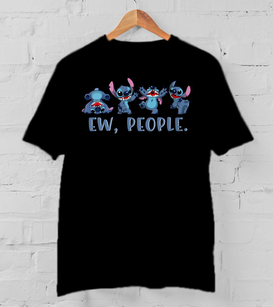Ew People Stitch Alien Character Expressions T-Shirt