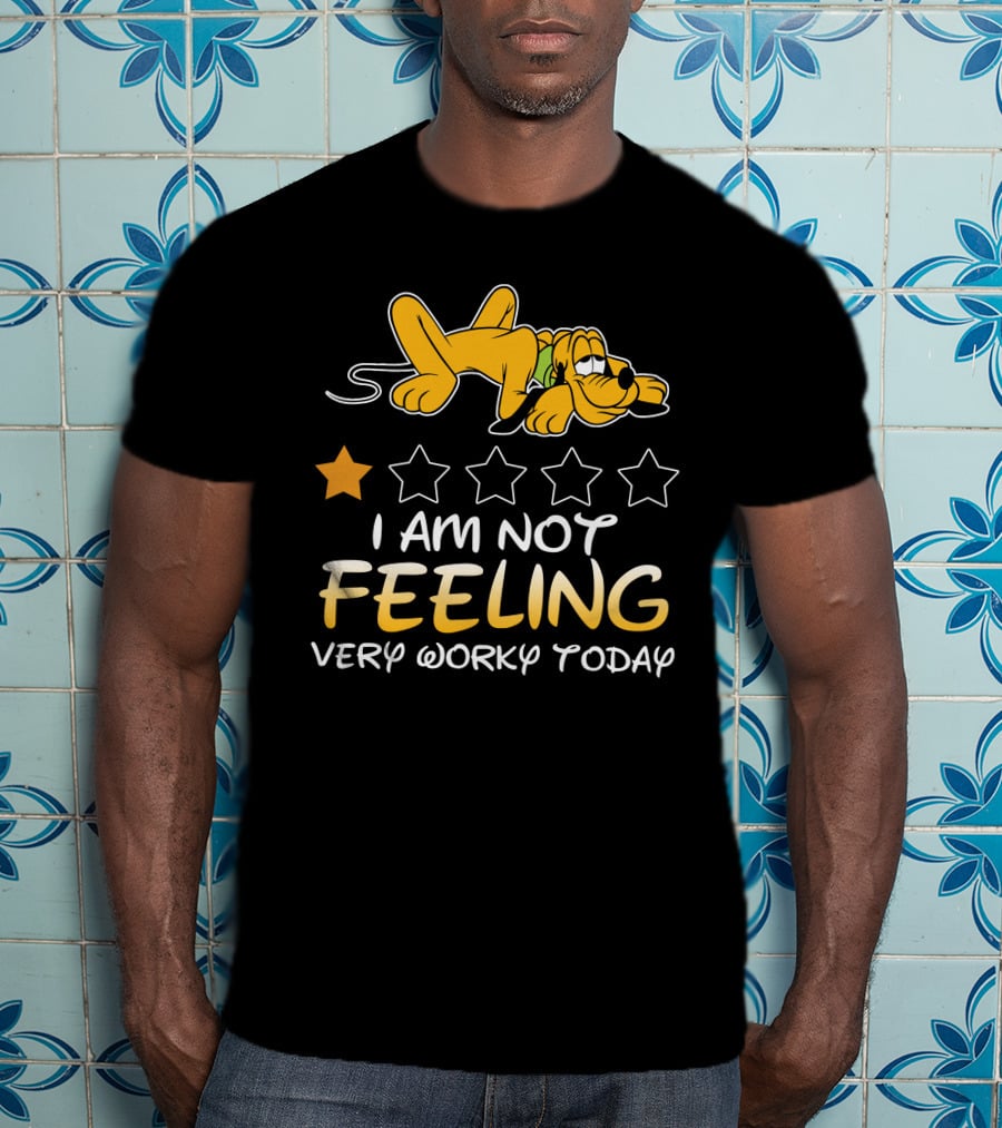 Pluto I Am Not Feeling Very Worky Today Five Star Rating T-Shirt