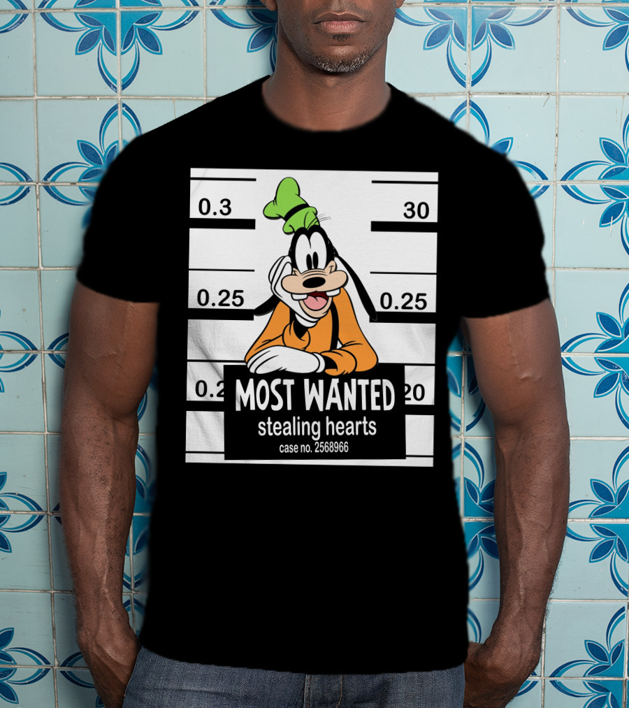 Most Wanted Goofy Stealing Hearts Case No. 2568966 T-Shirt