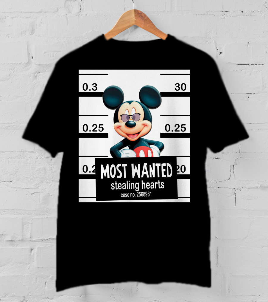 Mickey Most Wanted Stealing Hearts Case No. 2568961 T-Shirt