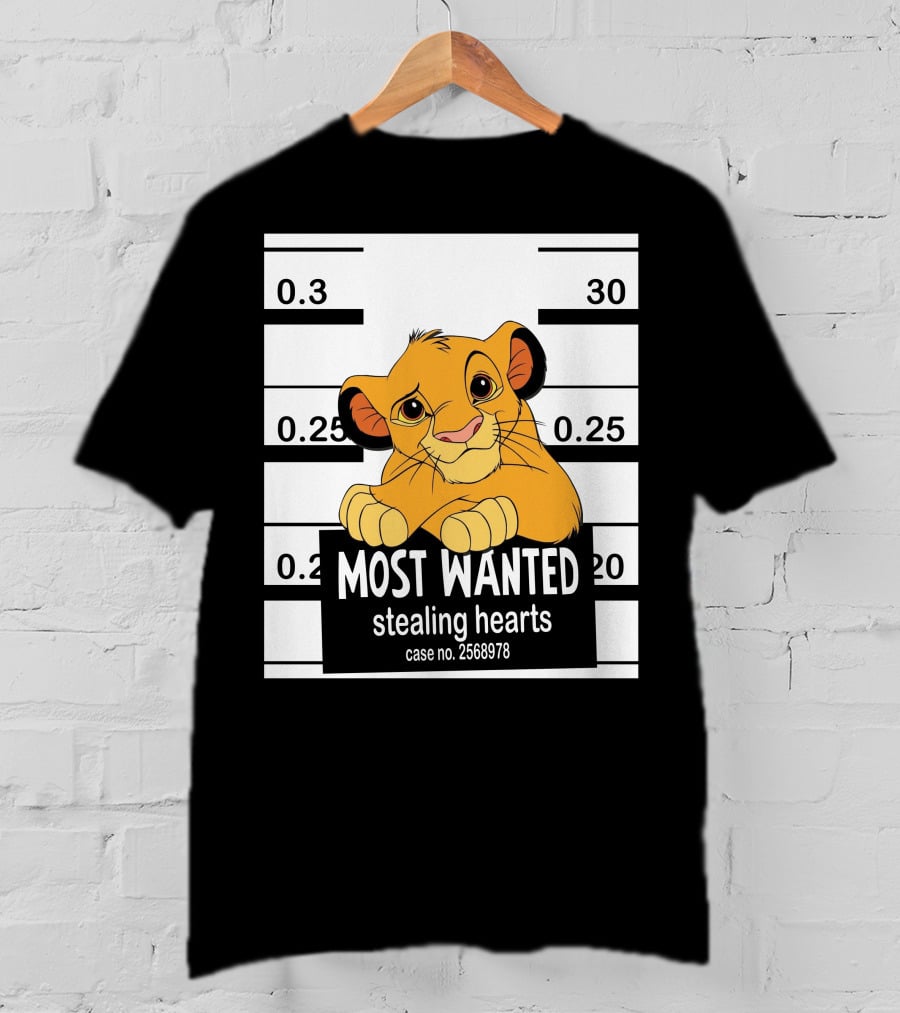 Most Wanted Simba Stealing Hearts Case No. 2568978 T-Shirt