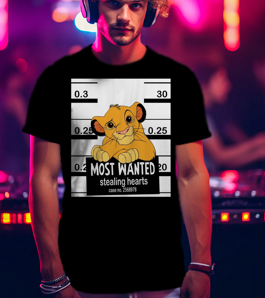 Most Wanted Simba Stealing Hearts Case No. 2568978 T-Shirt