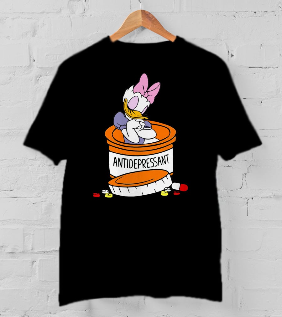 Daisy Antidepressant Bottle Cartoon T-Shirt