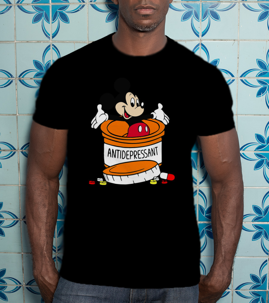 Mickey Antidepressant Pills Bottle T-Shirt
