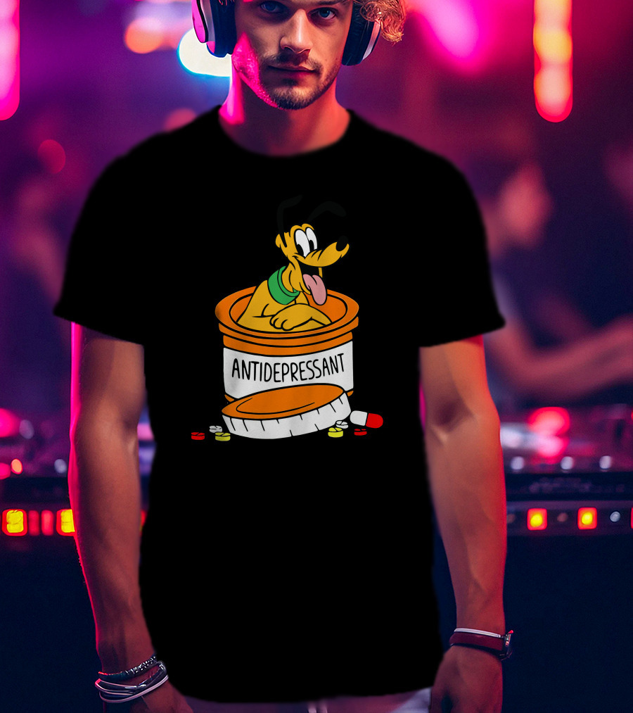 Pluto Antidepressant Pill Bottle T-Shirt