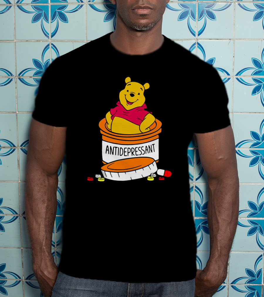Pooh Antidepressant Jar With Pills T-Shirt
