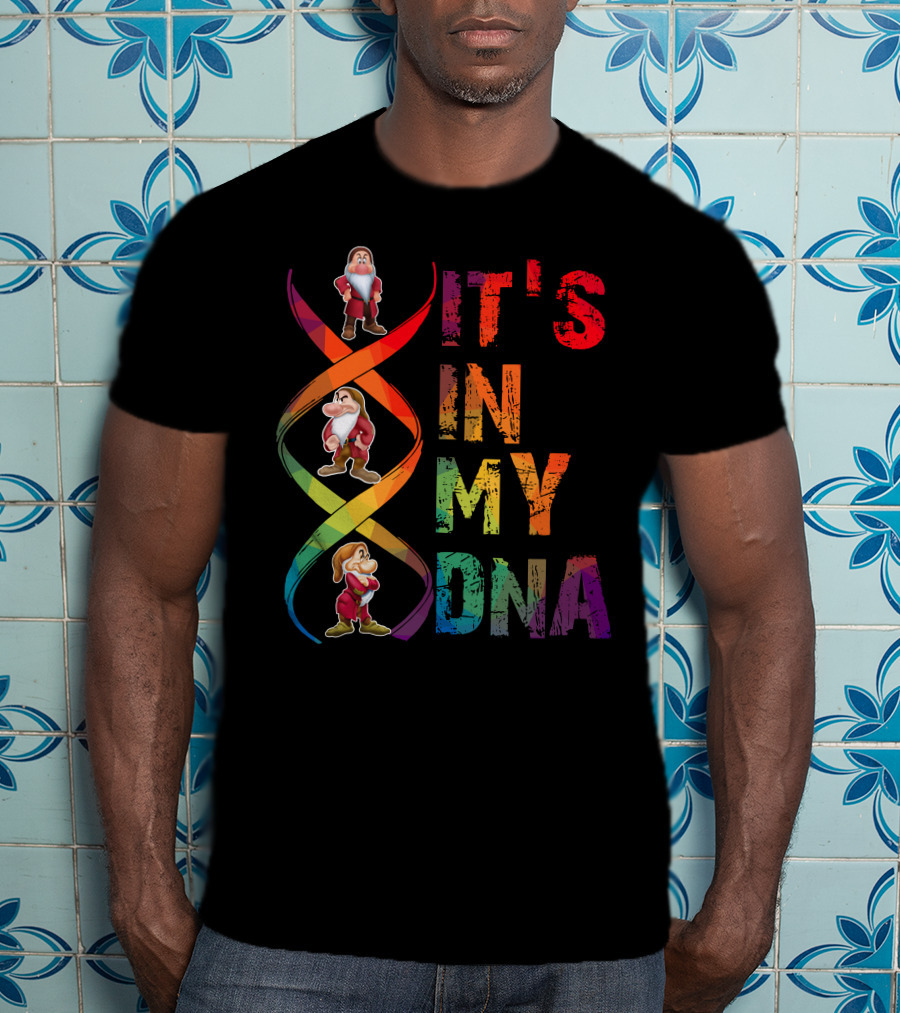 Grumpy It's In My Dna Rainbow T-Shirt