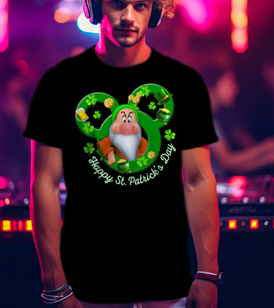 Happy St. Patrick's Day Grumpy Disney Holiday Celebration T-Shirt