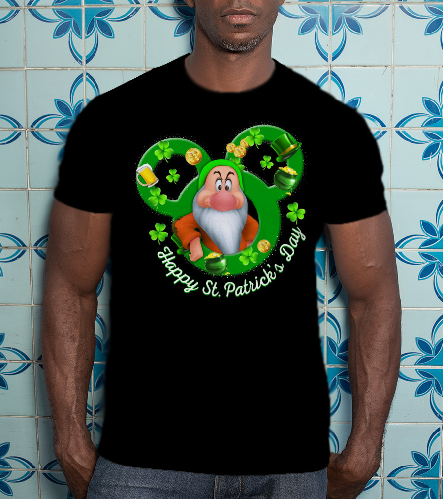 Happy St. Patrick's Day Grumpy Disney Holiday Celebration T-Shirt
