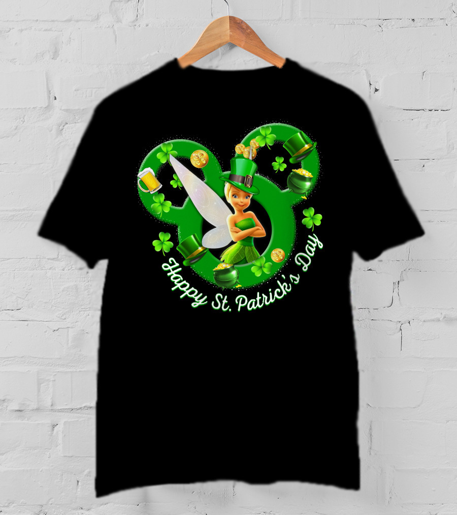 Happy St. Patrick's Day Tinker Bell Disney Magic T-Shirt