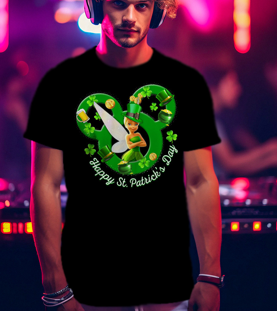 Happy St. Patrick's Day Tinker Bell Disney Magic T-Shirt