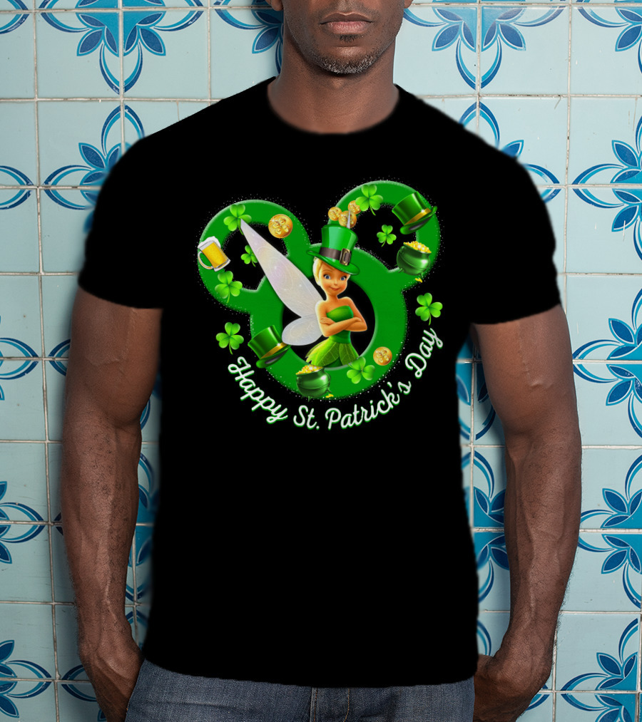 Happy St. Patrick's Day Tinker Bell Disney Magic T-Shirt