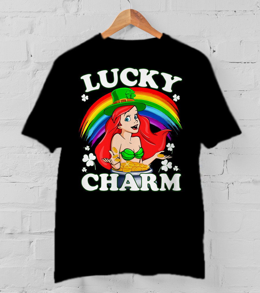 Lucky Charm Rainbow Ariel Pot Of Gold T-Shirt
