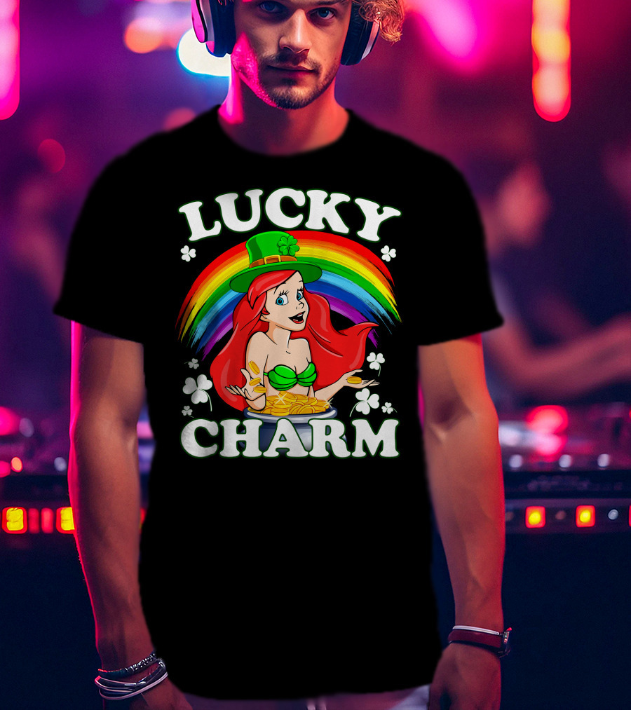 Lucky Charm Rainbow Ariel Pot Of Gold T-Shirt