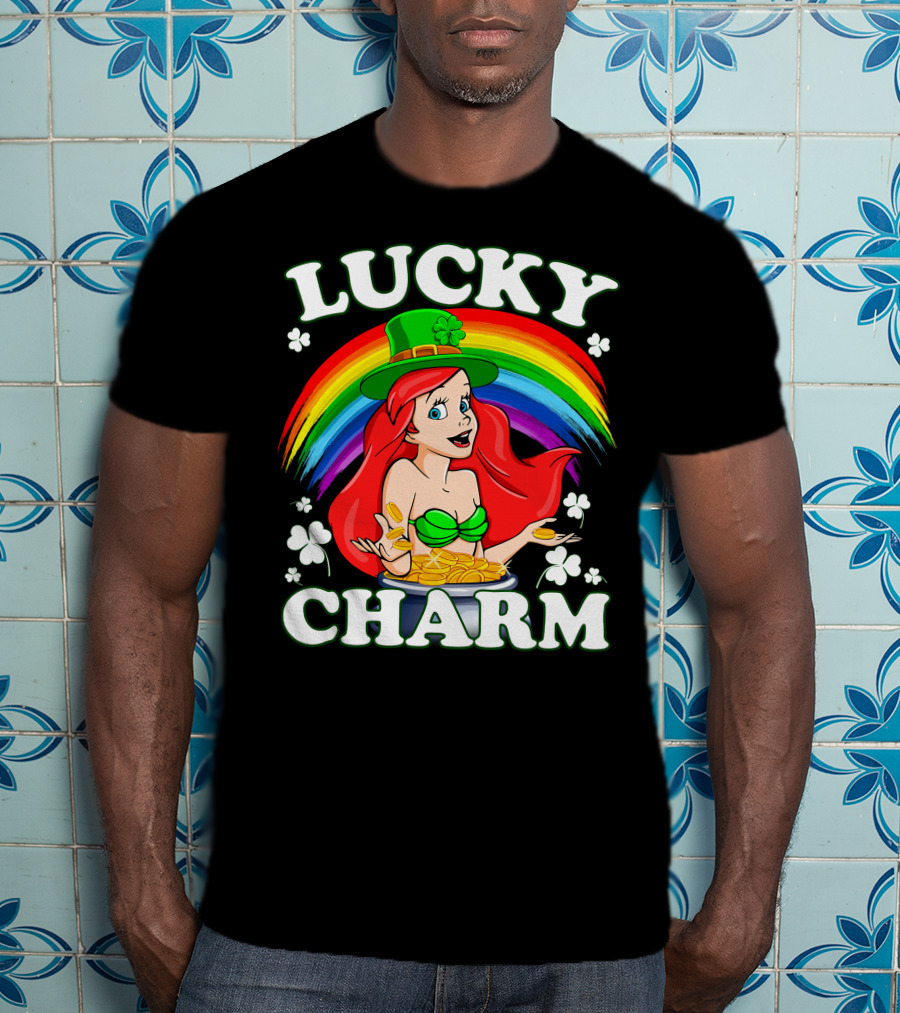Lucky Charm Rainbow Ariel Pot Of Gold T-Shirt
