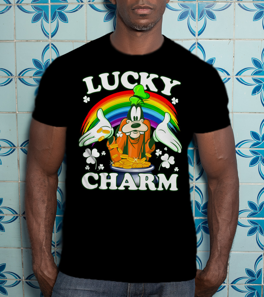Lucky Charm Goofy Rainbow Pot Of Gold T-Shirt