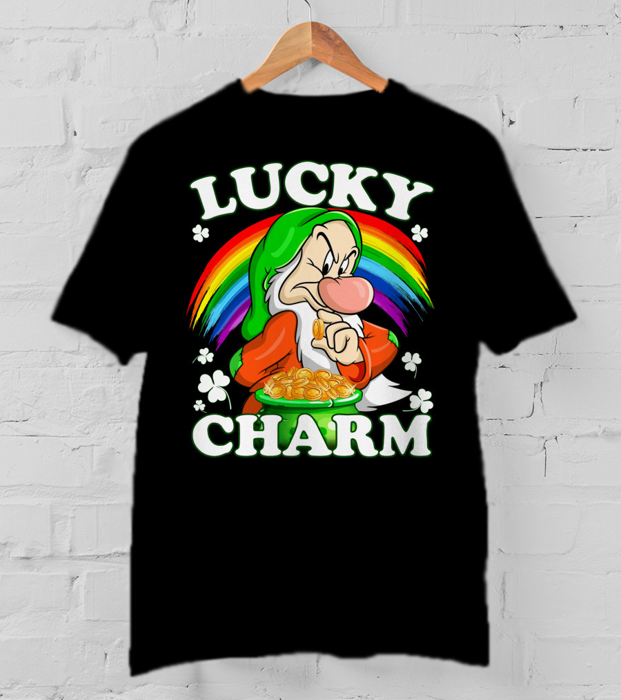 Lucky Charm Grumpy Dwarf Rainbow Treasure T-Shirt