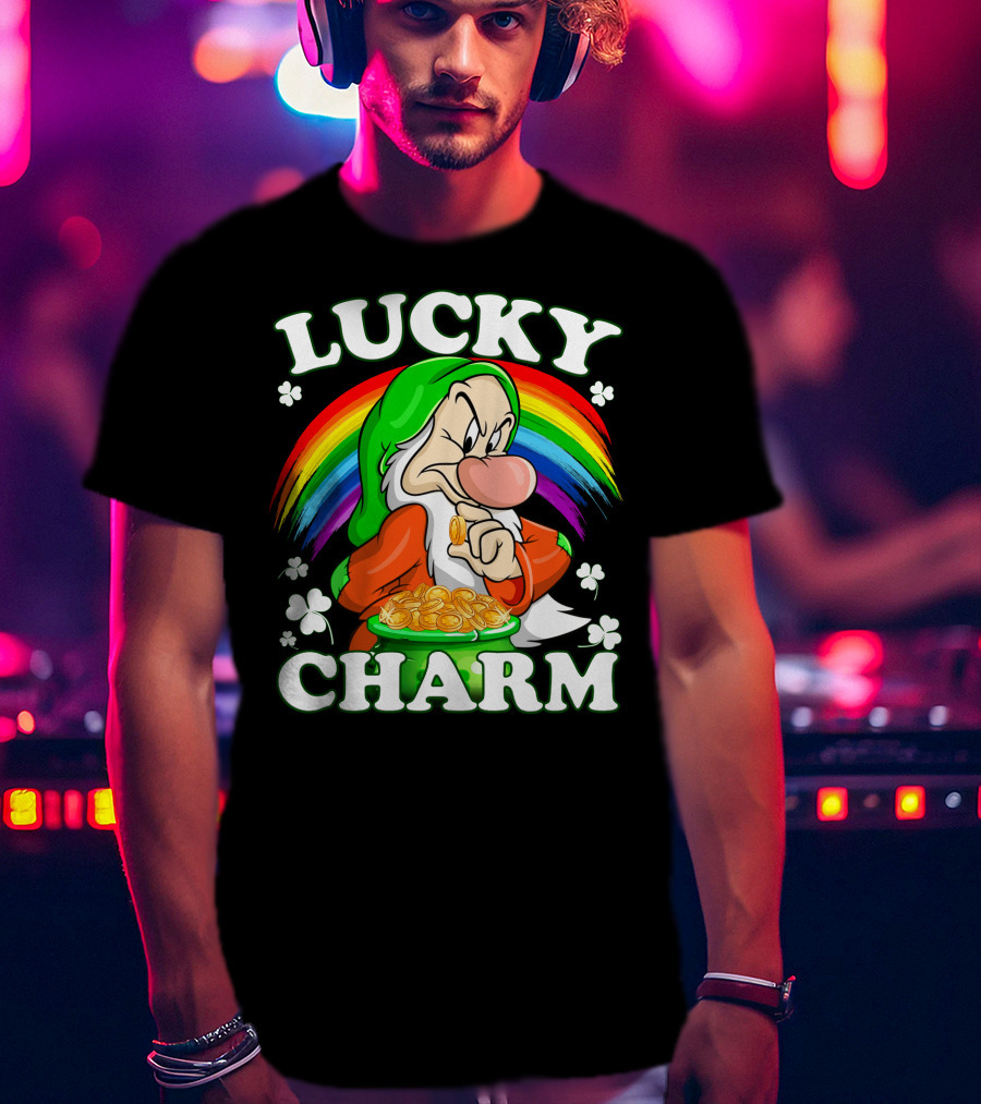 Lucky Charm Grumpy Dwarf Rainbow Treasure T-Shirt