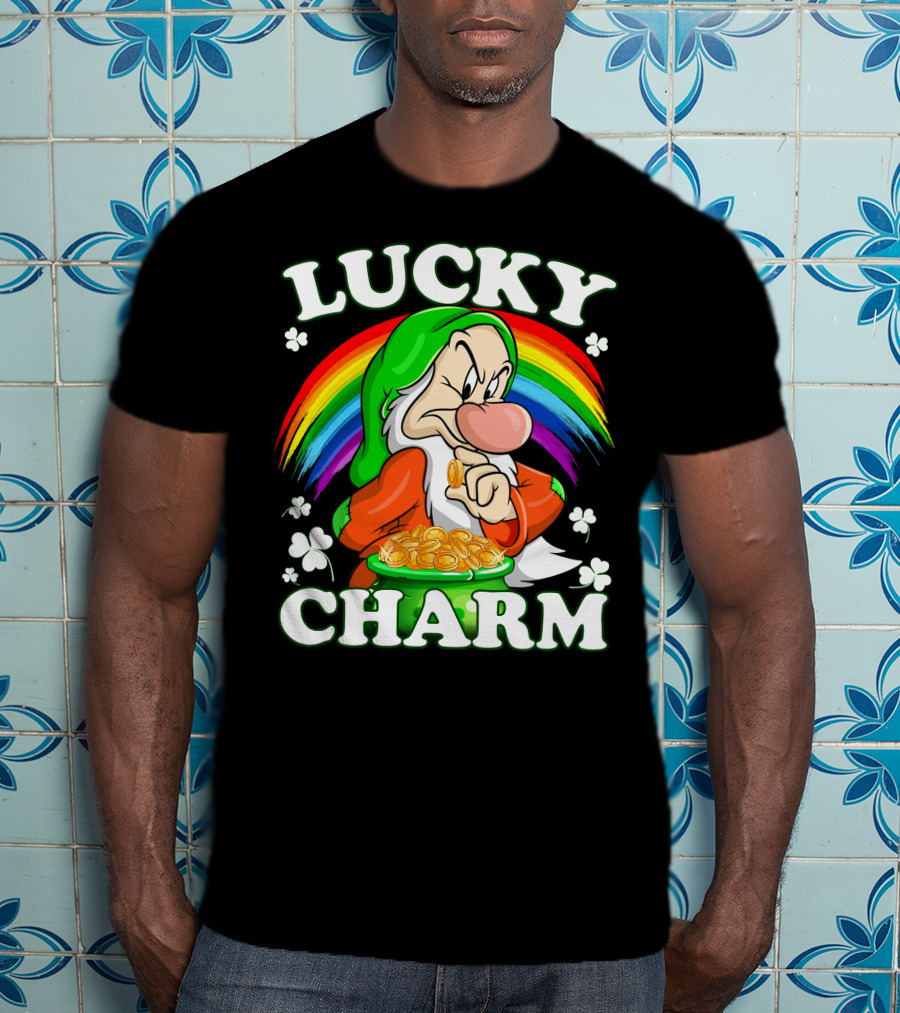 Lucky Charm Grumpy Dwarf Rainbow Treasure T-Shirt