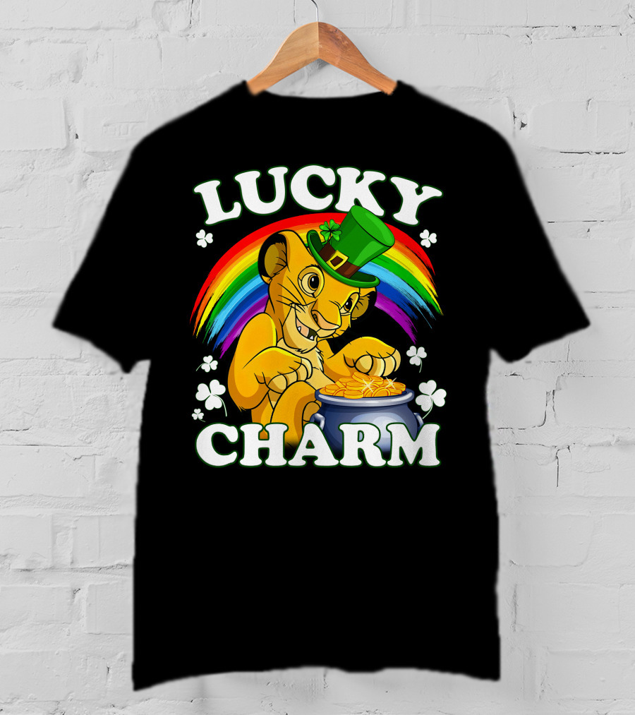 Lucky Charm Simba Rainbow Pot Of Gold T-Shirt