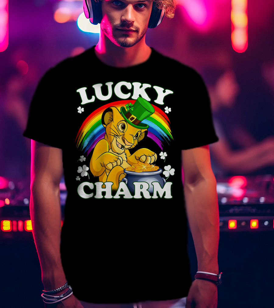 Lucky Charm Simba Rainbow Pot Of Gold T-Shirt