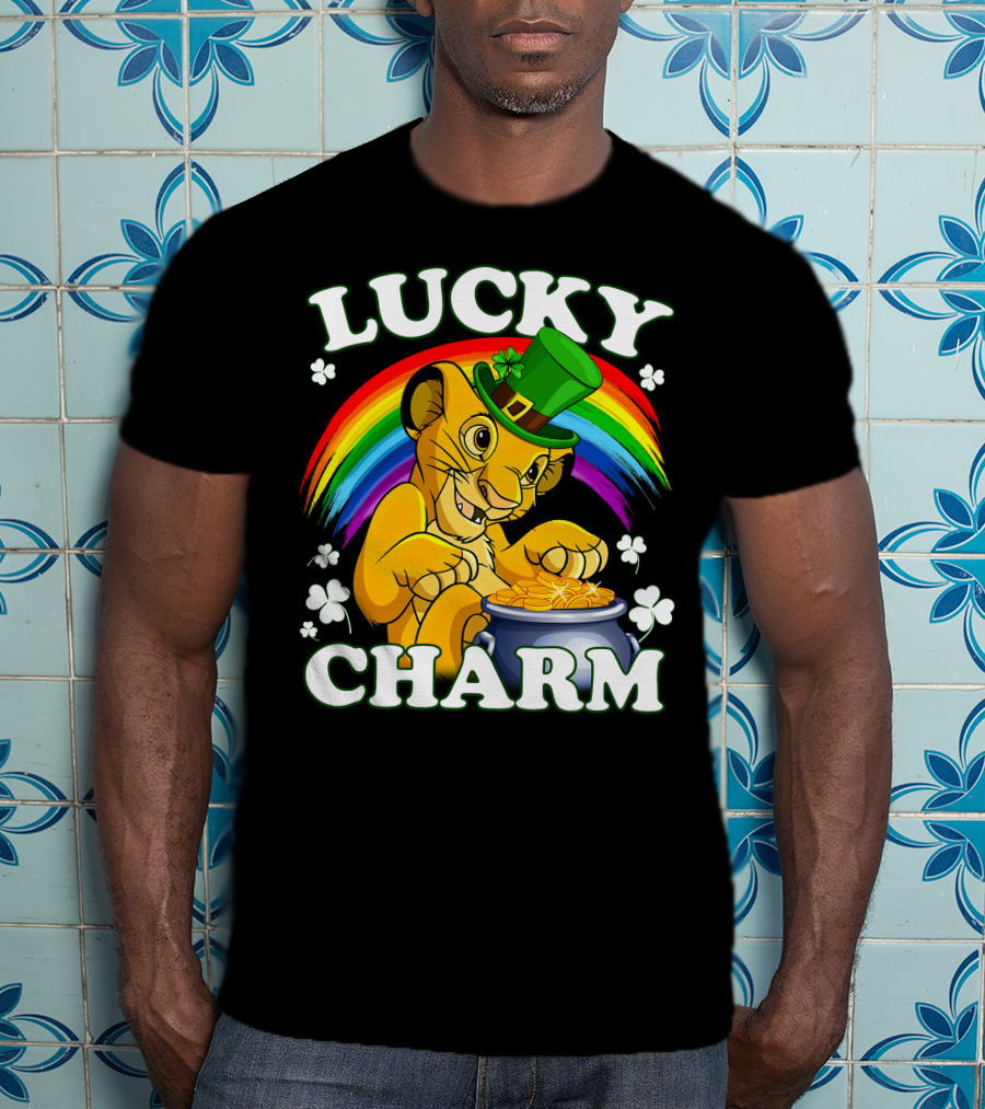 Lucky Charm Simba Rainbow Pot Of Gold T-Shirt