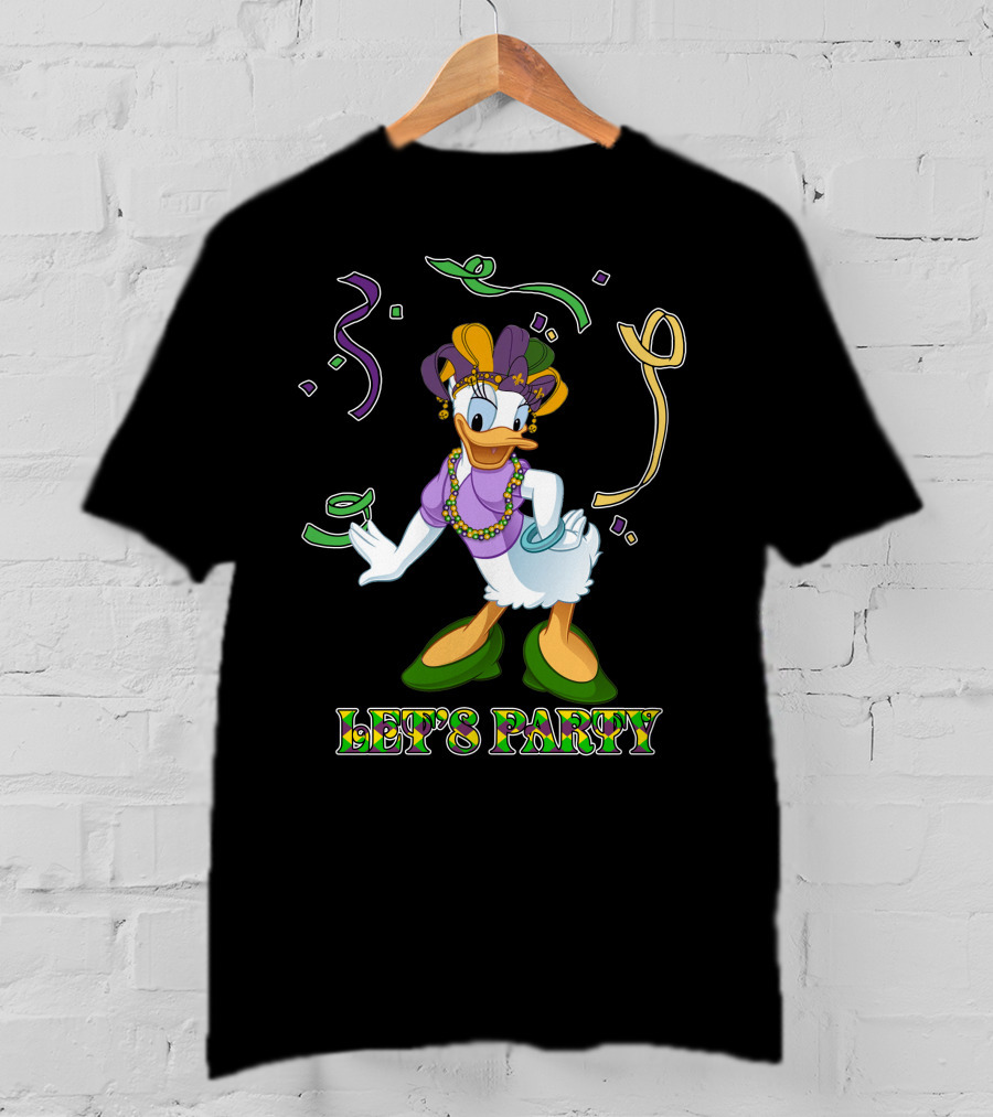 Daisy Duck Mardi Gras Celebration Let's Party T-Shirt