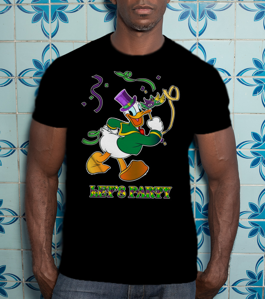 Donald Let's Party Mardi Gras Celebration T-Shirt