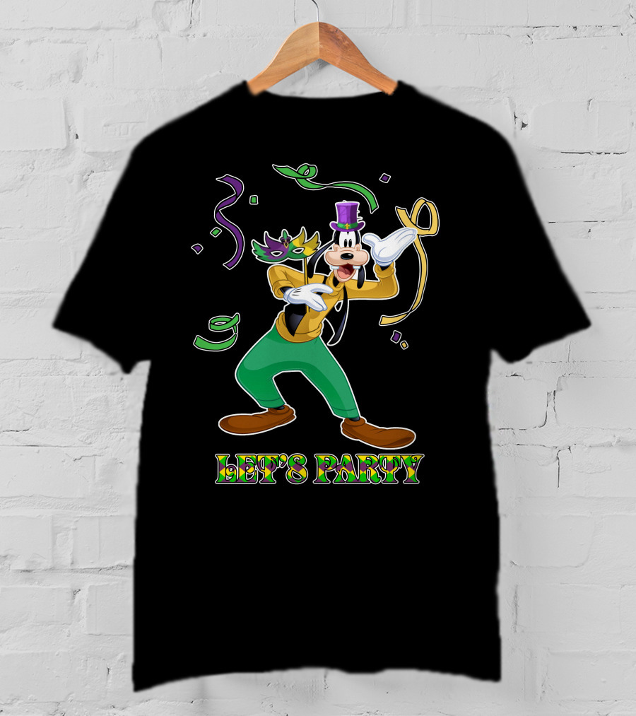 Goofy Let's Party Mardi Gras Celebration T-Shirt