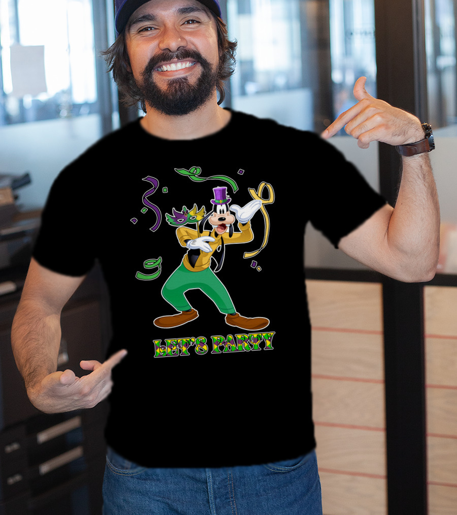 Goofy Let's Party Mardi Gras Celebration T-Shirt