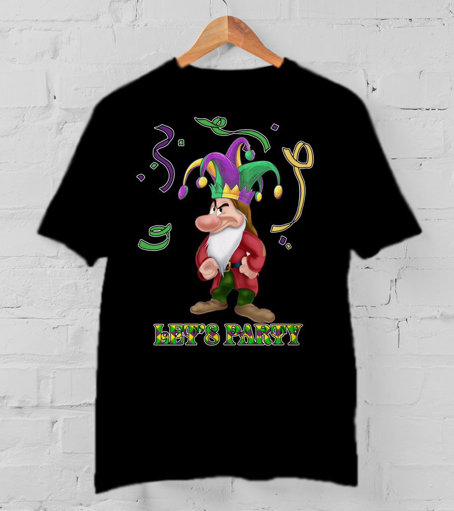 Grumpy Let's Party Jester Hat T-Shirt