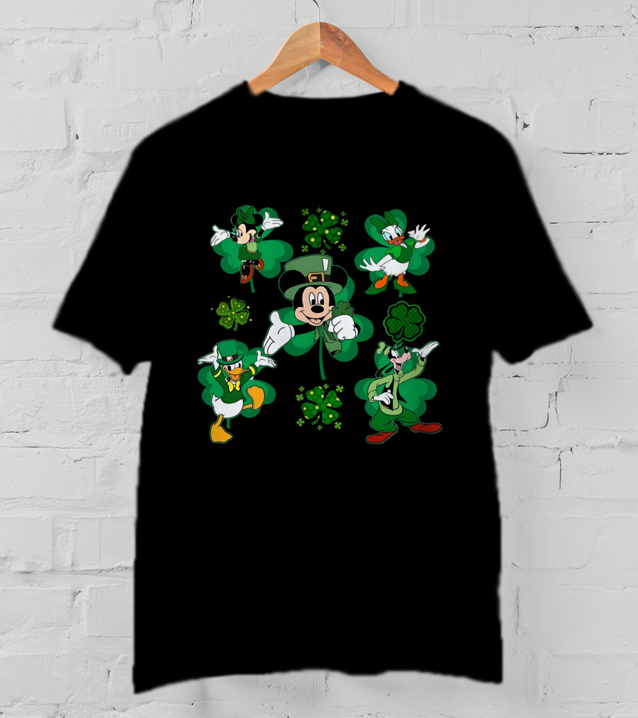 Mickey Friends St. Patrick's Day Shamrock Celebration T-Shirt