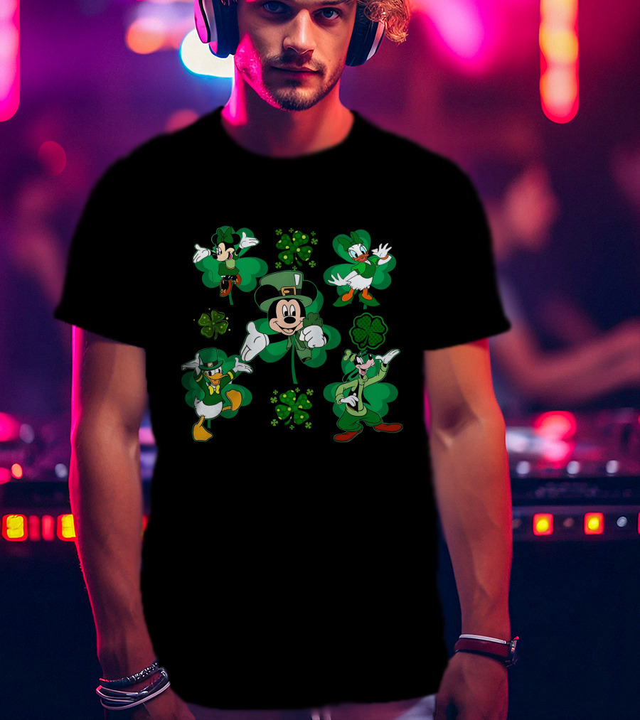 Mickey Friends St. Patrick's Day Shamrock Celebration T-Shirt