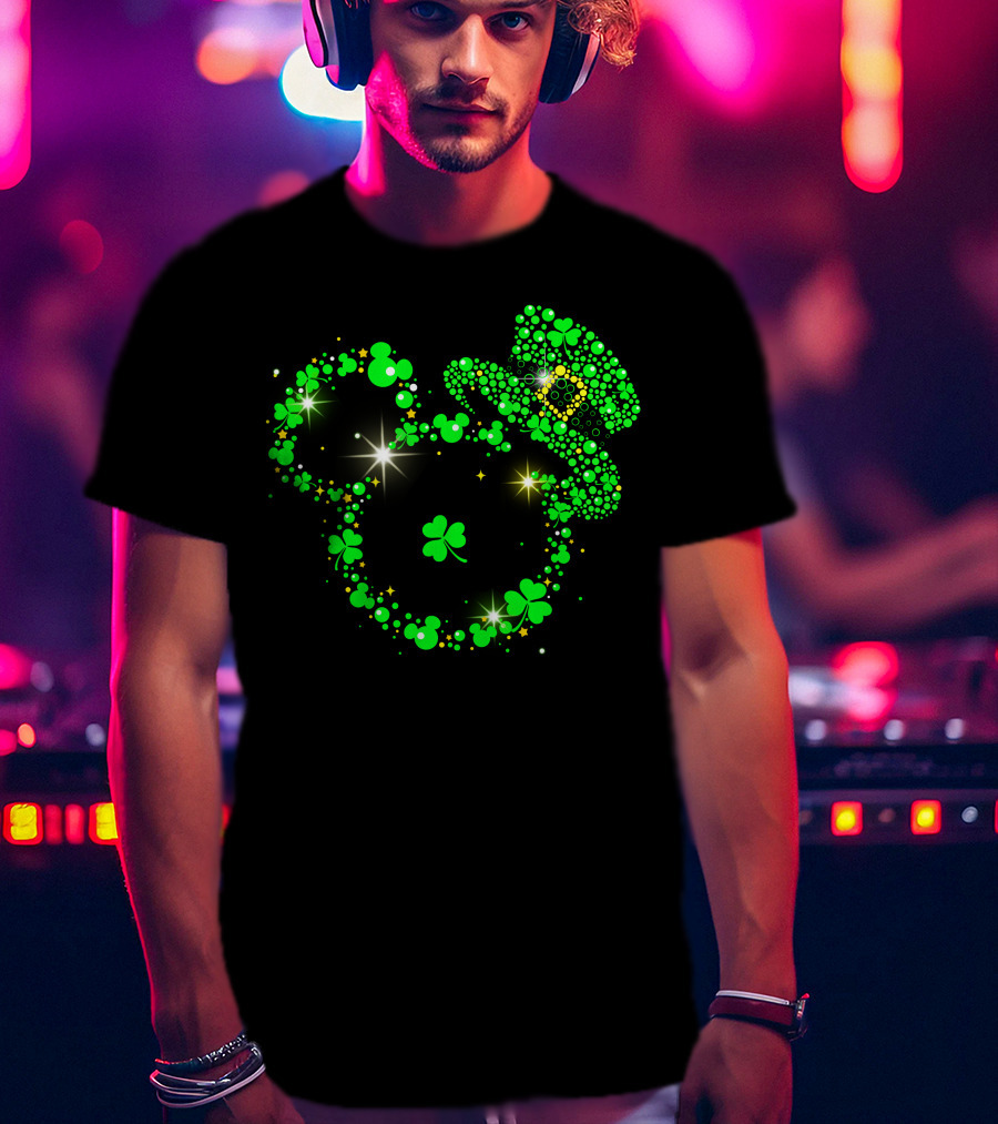 Mickey St Patricks Day Green Shamrock Hat Celebration T-Shirt