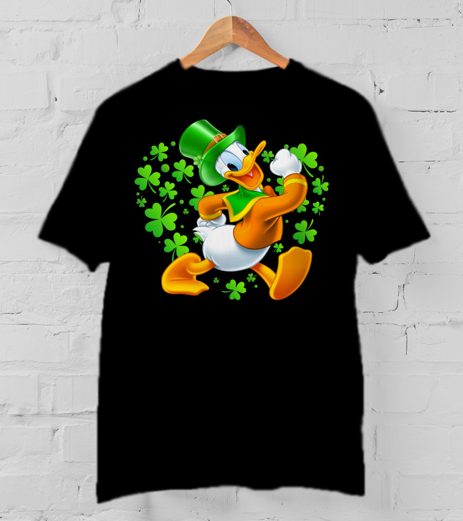 Donald Duck St. Patrick's Day Shamrock Hat T-Shirt