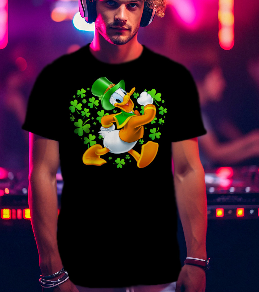 Donald Duck St. Patrick's Day Shamrock Hat T-Shirt