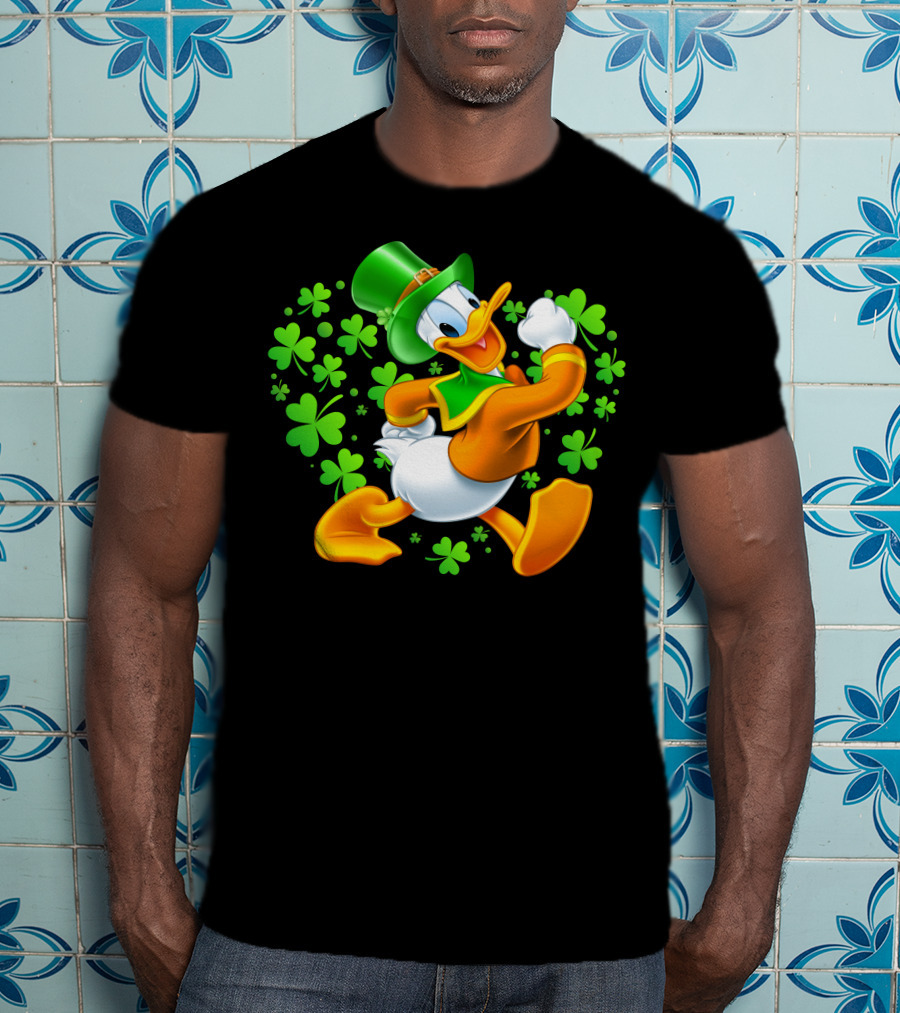 Donald Duck St. Patrick's Day Shamrock Hat T-Shirt