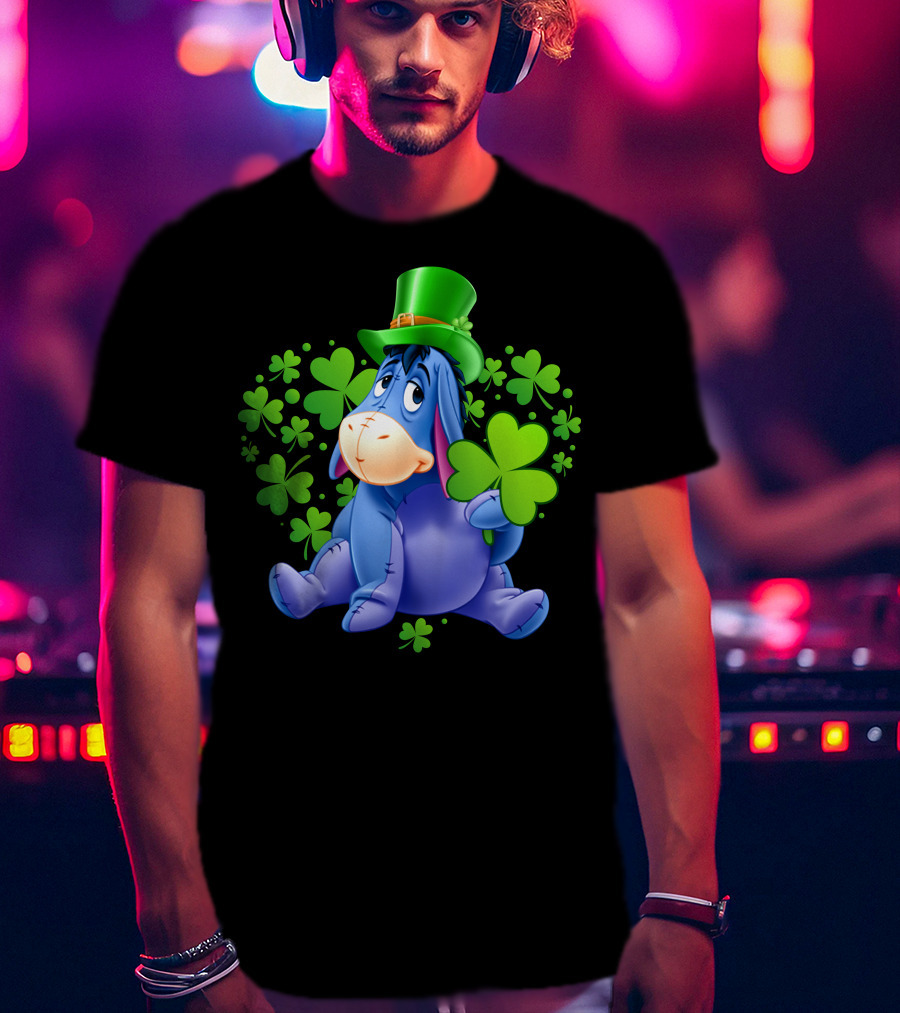 Eeyore St. Patrick's Day Clover Hat T-Shirt
