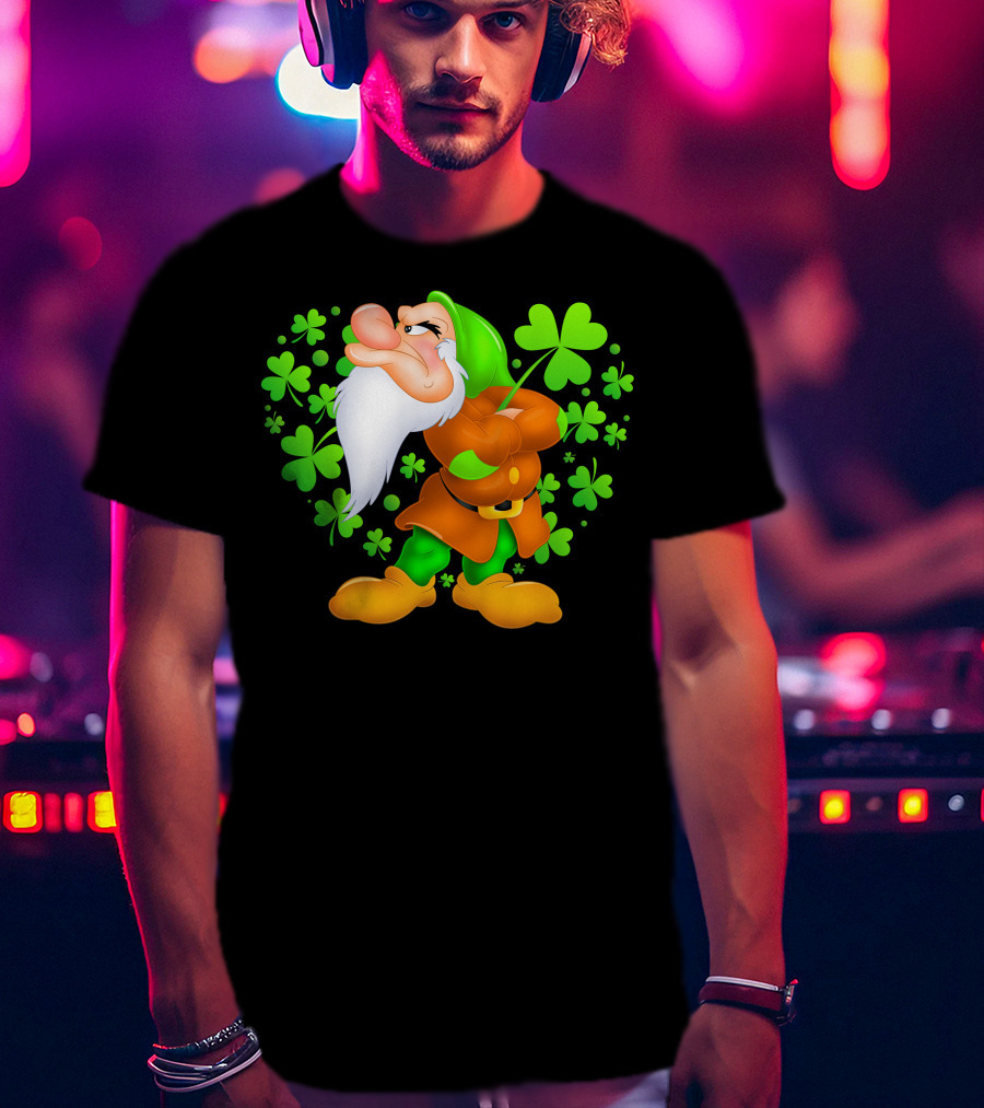 Grumpy Dwarf With Shamrock T-Shirt