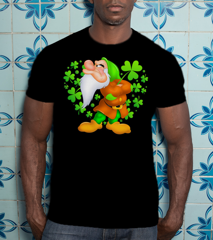 Grumpy Dwarf With Shamrock T-Shirt