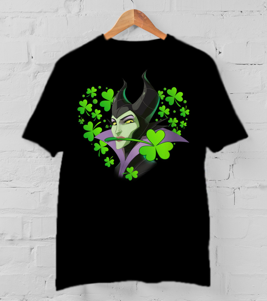 Maleficent Shamrock Heart T-Shirt