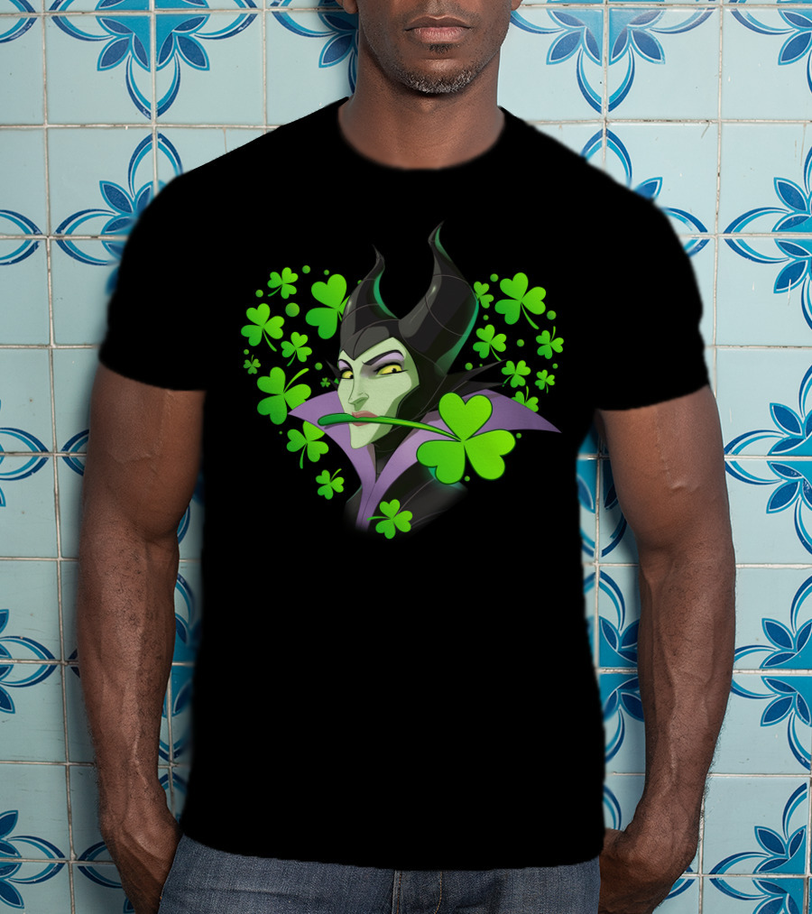 Maleficent Shamrock Heart T-Shirt