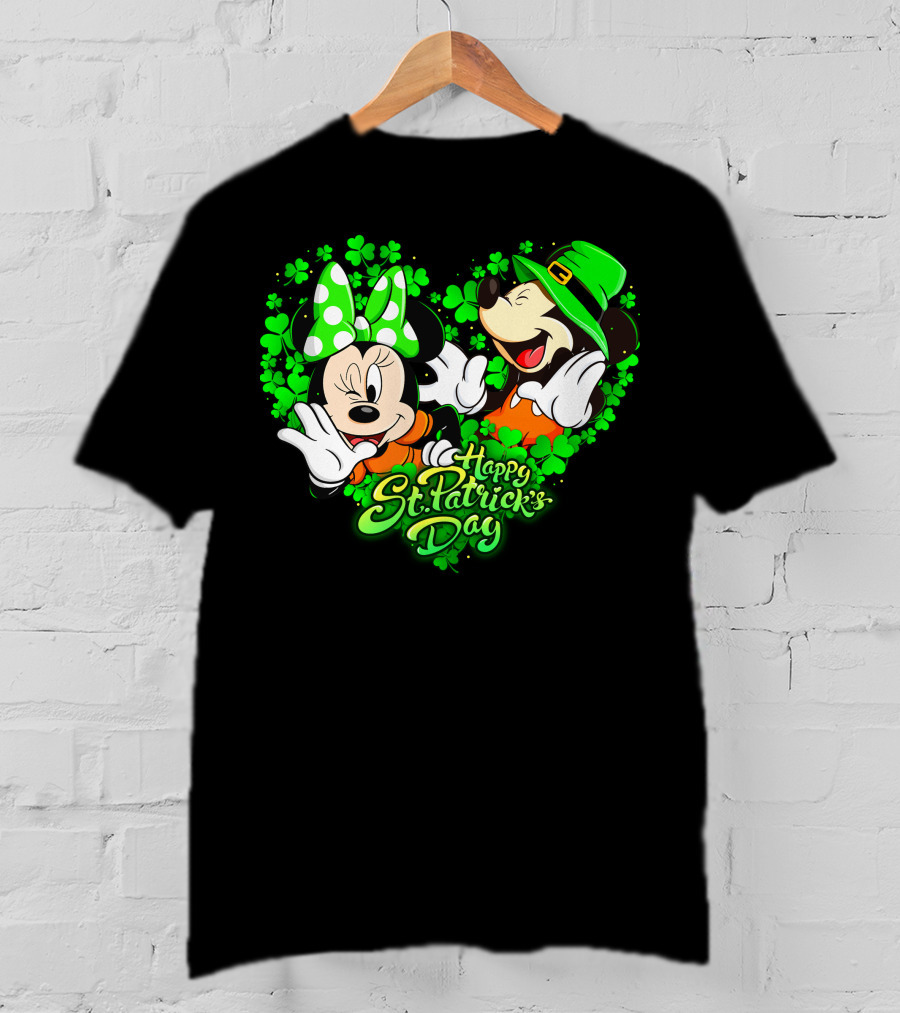 Happy St. Patrick's Day Mickey Minnie T-Shirt